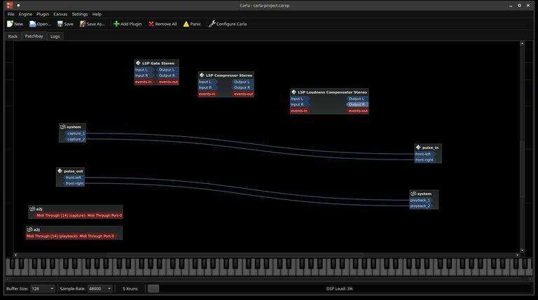 A quick overview of Carla Patchbay, before we start connecting our virtual devices