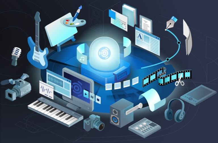 Illustration of Ubuntu Studio usecases and features from ubuntustudio.org