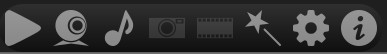 Webcamoid toolbar