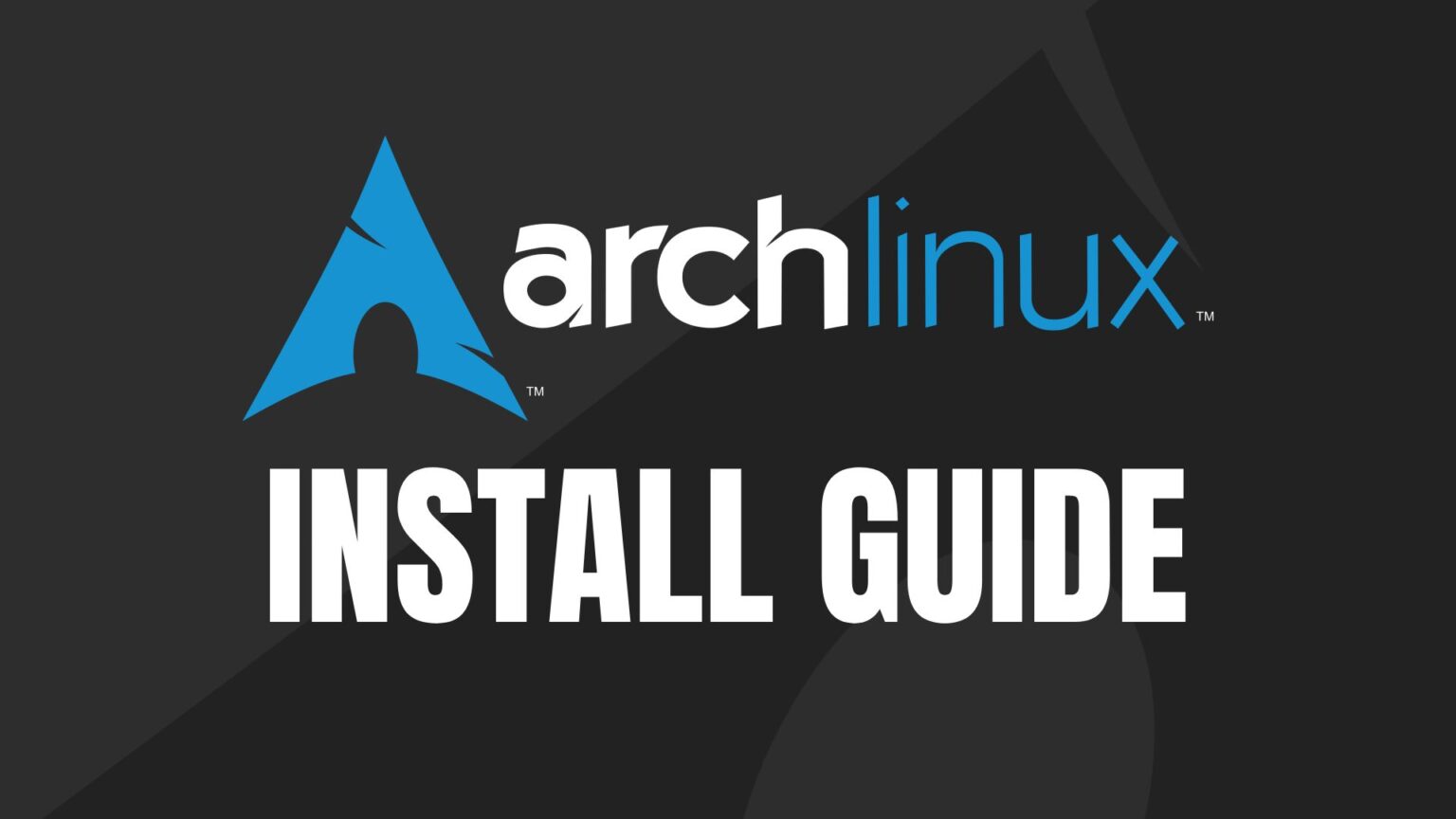 arch linux install