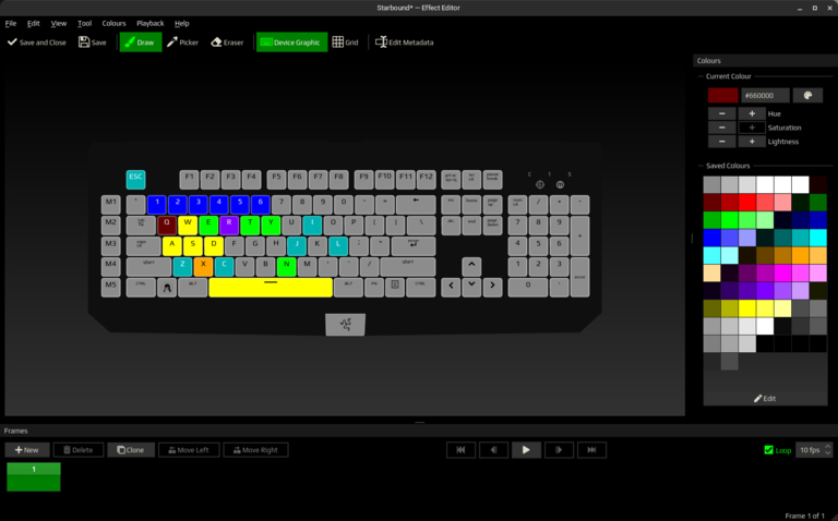 This image shows completed Polychromatic Effect for Starbound.