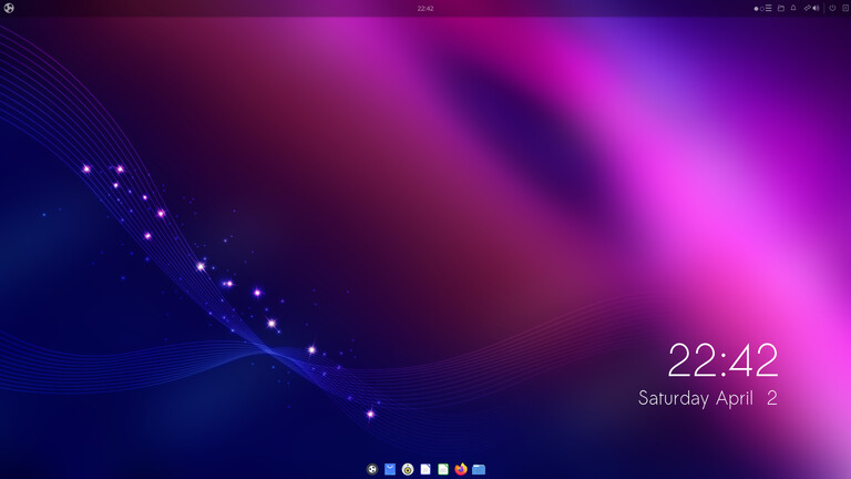 This image shows default desktop of Ubuntu Budgie 22.04 LTS Jammy Jellyfish