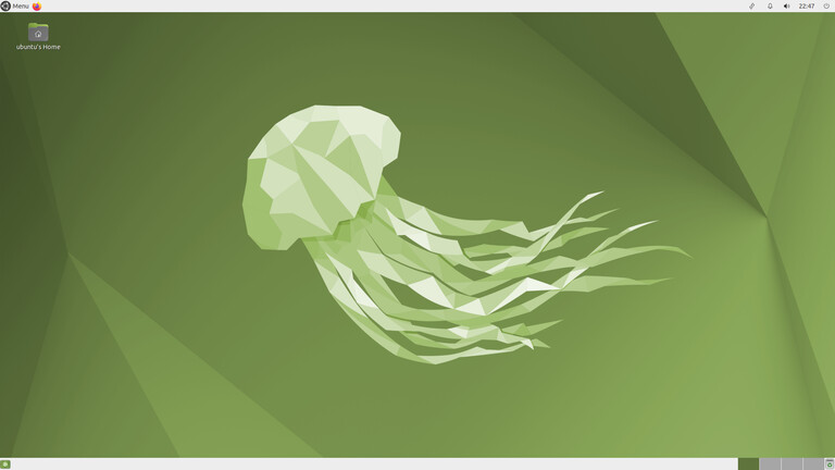 This image shows default desktop of Ubuntu MATE 22.04 LTS Jammy Jellyfish 