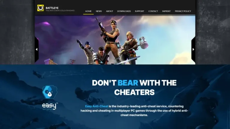 collage image of the websites for BattlEye and Easy Anti Cheat