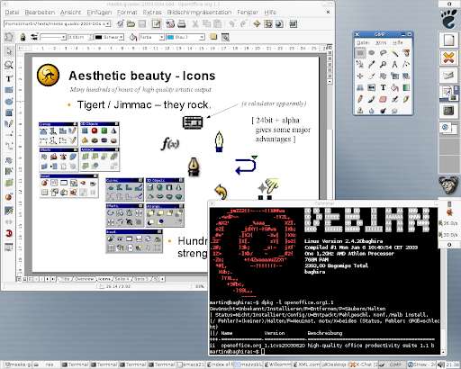 An early version of Debian