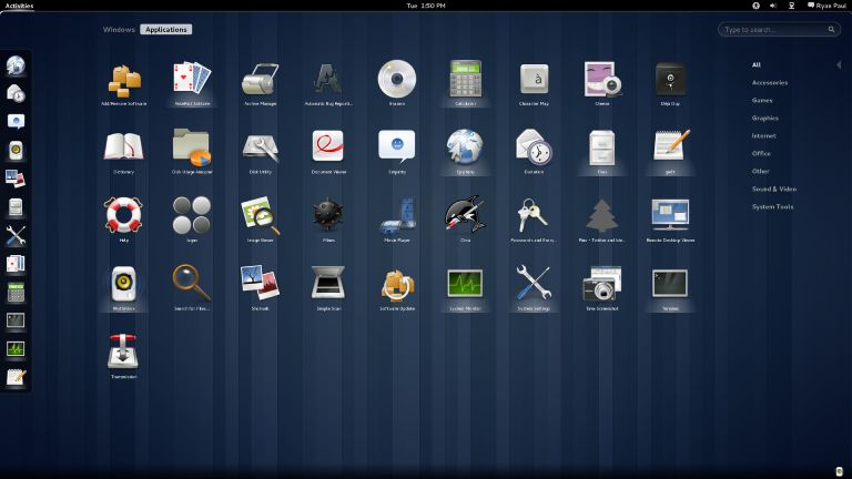 The minimalist GNOME 3.0 desktop. (Credit: Ryan Paul)