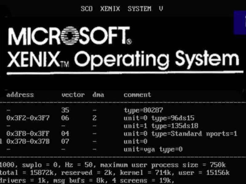 Microsoft’s Xenix operating system. (Credit: Adarsh Verma)