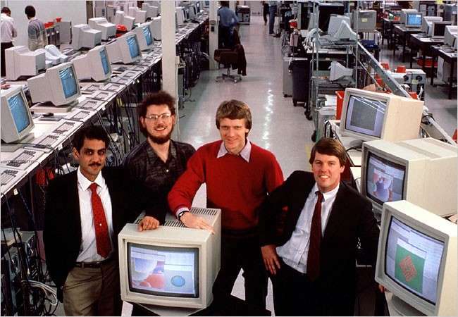 Sun Microsystems with Bill Joy (in red sweater). (Credit: Don Hopkins)