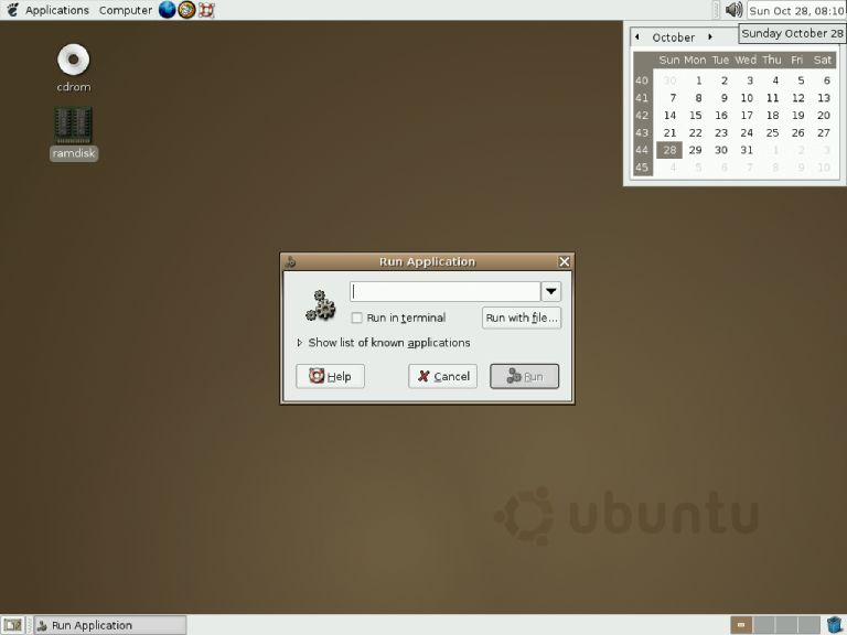 Ubuntu 4.10 “Warty Warthog”. (Credit: getmyos.com)