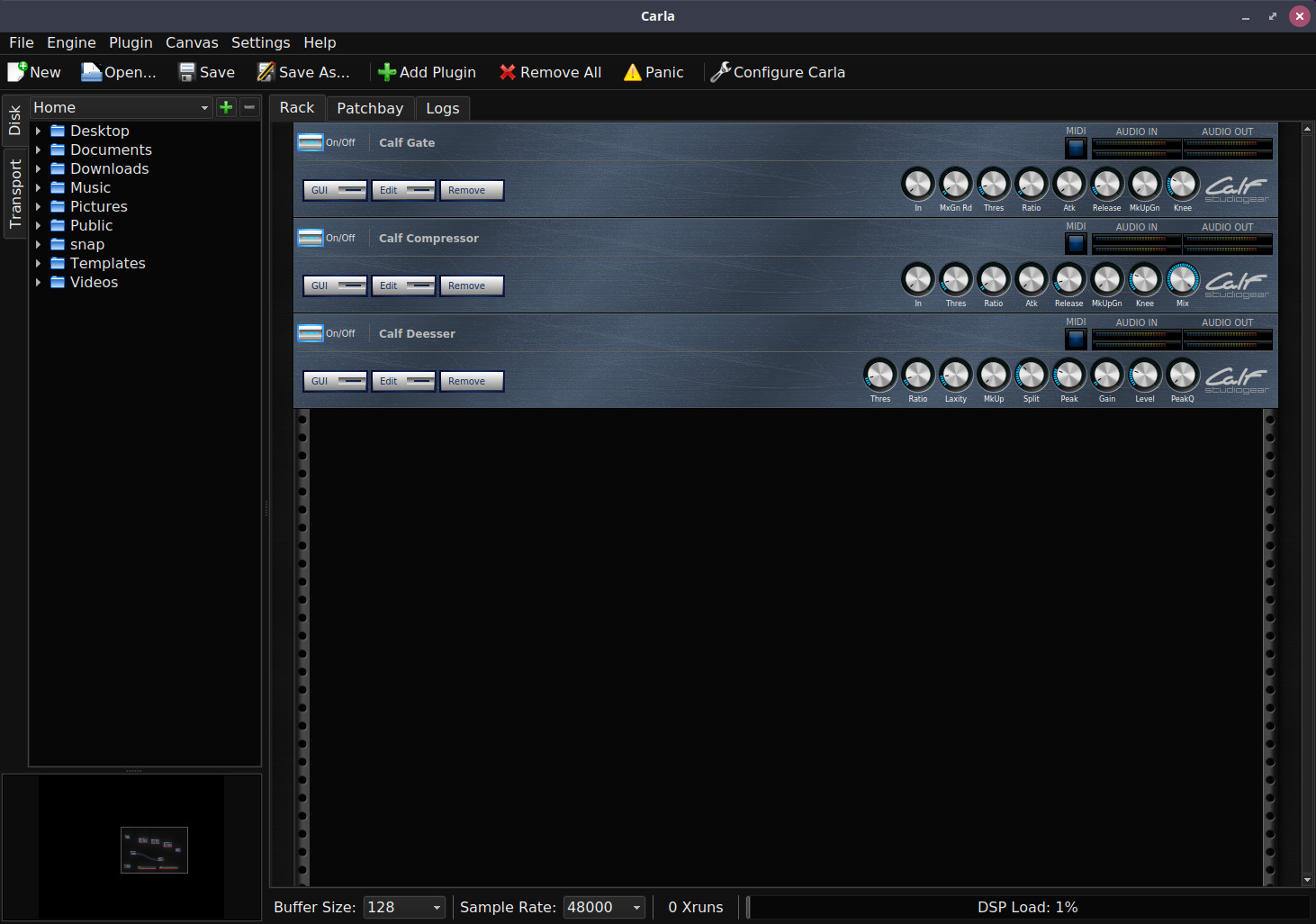 Let’s get started! Click on “Patchbay” and space out all items per