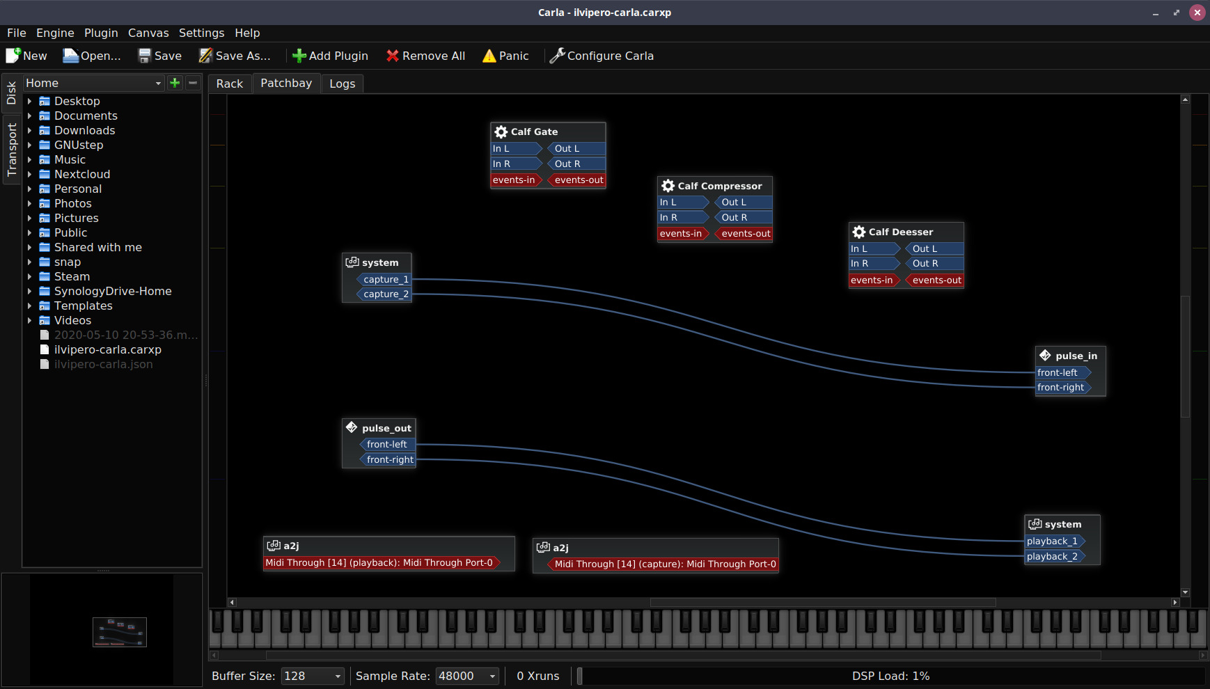 Left Click and drag from “System Capture_1” to “Calf Gate In L”.